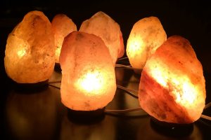 three best himalayan salt lamp in a dark room
